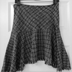 Asymmetrical knitted skirt